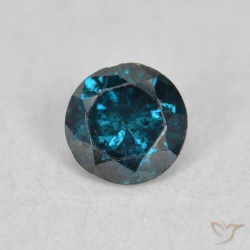 0.07ct Natürlicher Blau Diamant, Runden, VS, Photo A