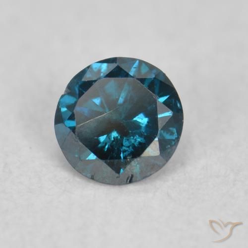 9,17 ctw natürlicher Blau Diamant, Runden, SI
