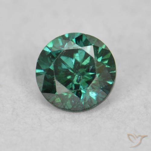 0.04ct Natürlicher Grün Diamant, Runden, VS-SI, Photo A