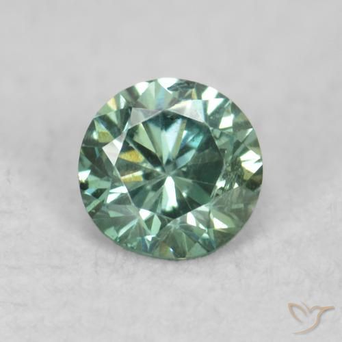 0.08ct Natürlicher Grün Diamant, Runden, VS-SI