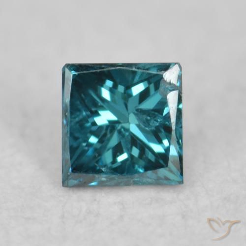 0.06ct Natürlicher Blau Diamant, Quadrat, VS-SI, Photo A