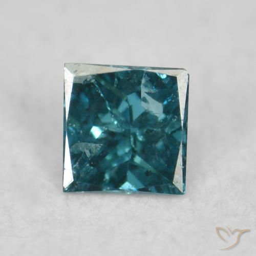 0.03ct Natürlicher Blau Diamant, Quadrat, VS-SI