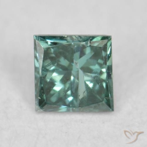 0.08ct Natürlicher Grün Diamant, Quadrat, VS