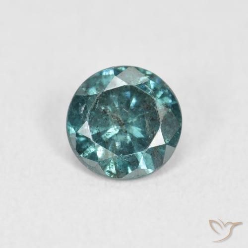 0.38ct Natürlicher Blau Diamant, Runden, SI