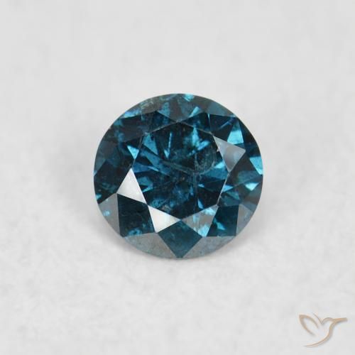 0.07ct Natürlicher Blau Diamant, Runden, SI