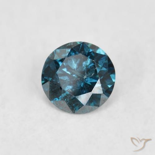 9,17 ctw natürlicher Blau Diamant, Runden, SI