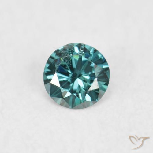 0.03ct Natürlicher Grün Diamant, Runden, VS
