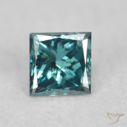0.08ct Natürlicher Blau Diamant, Quadrat, VS