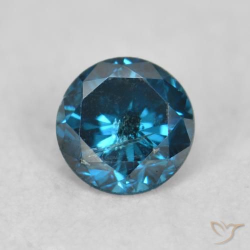 0.09ct Natürlicher Blau Diamant, Runden, VS