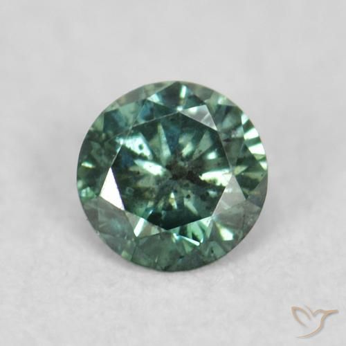 0.06ct Natürlicher Grün Diamant, Runden, VS, Photo A