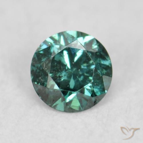 0.07ct Natürlicher Grün Diamant, Runden, VS, Photo A
