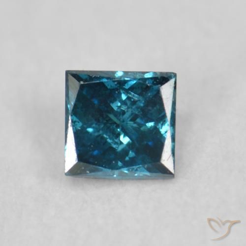 0.08ct Natürlicher Blau Diamant, Quadrat, VS-SI