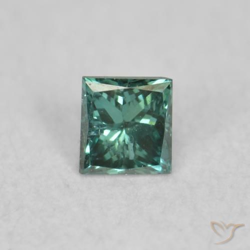 0.04ct Natürlicher Grün Diamant, Quadrat, VS-SI