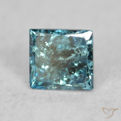 9,17 ctw natürlicher Blau Diamant, Quadrat, SI