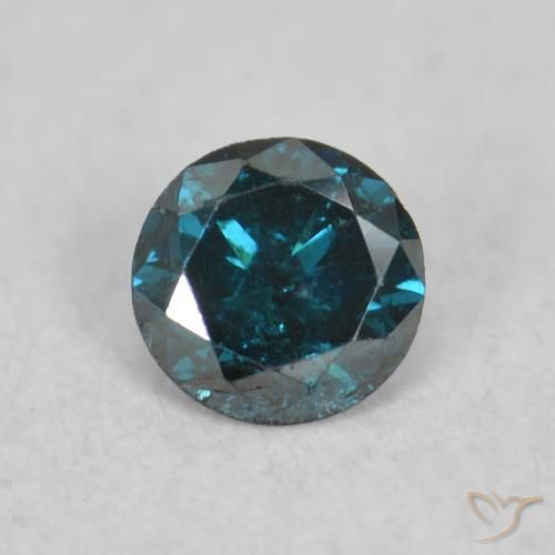 0.08ct Natürlicher Blau Diamant, Runden, VS-SI, Photo A