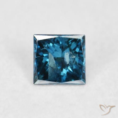 0.07ct Natürlicher Blau Diamant, Quadrat, VS-SI
