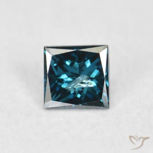 0.07ct Natürlicher Blau Diamant, Quadrat, VS-SI