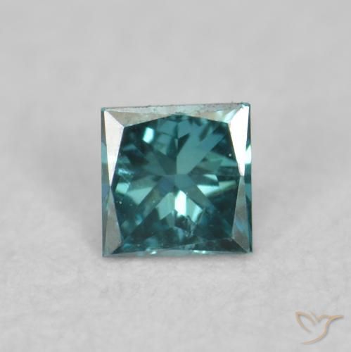 0.04ct Natürlicher Grün Diamant, Quadrat, VVS-VS, Photo A