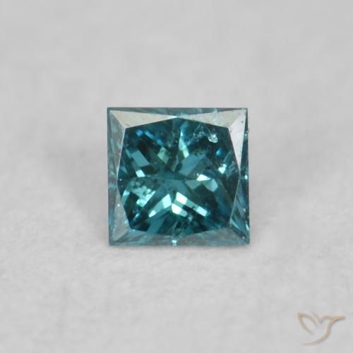 0.02ct Natürlicher Blau Diamant, Quadrat, VVS-VS