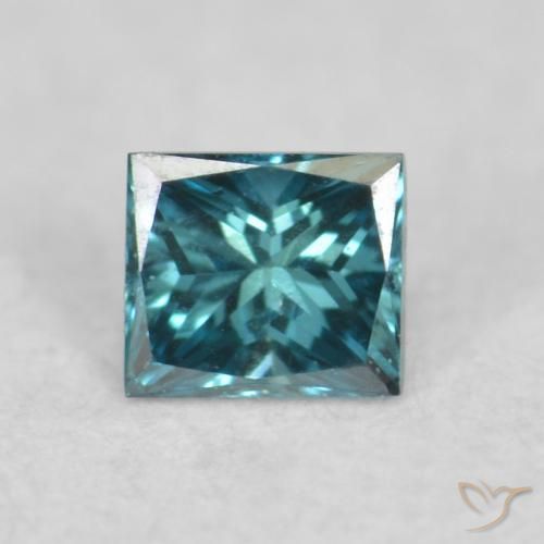 0.07ct Natürlicher Blau Diamant, Quadrat, VVS-VS