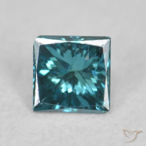 0.08ct Natürlicher Blau Diamant, Quadrat, VVS-VS