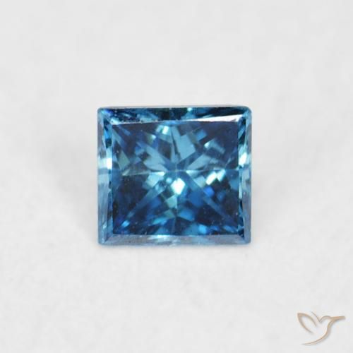 0.05ct Natürlicher Blau Diamant, Quadrat, VVS-VS