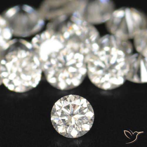 0,03 ctw natürlicher weißer Diamant, Rundschliff, VS-SI