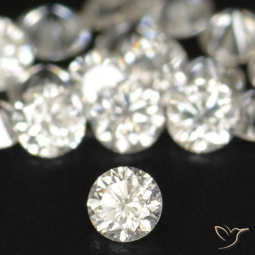 0,03 ctw natürlicher weißer Diamant, Rundschliff, VS-SI