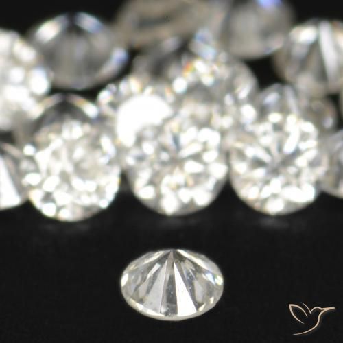 0,03 ctw natürlicher weißer Diamant, Rundschliff, VS-SI