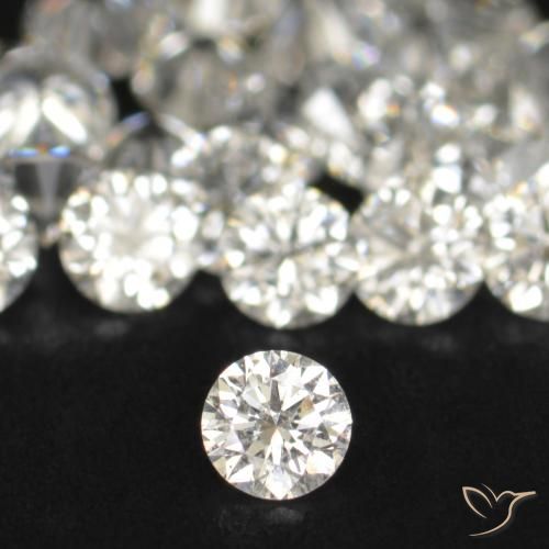 0,03 ctw natürlicher weißer Diamant, Rundschliff, VS-SI