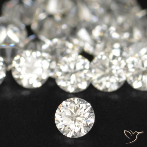 0,03 ctw natürlicher weißer Diamant, Rundschliff, VS-SI