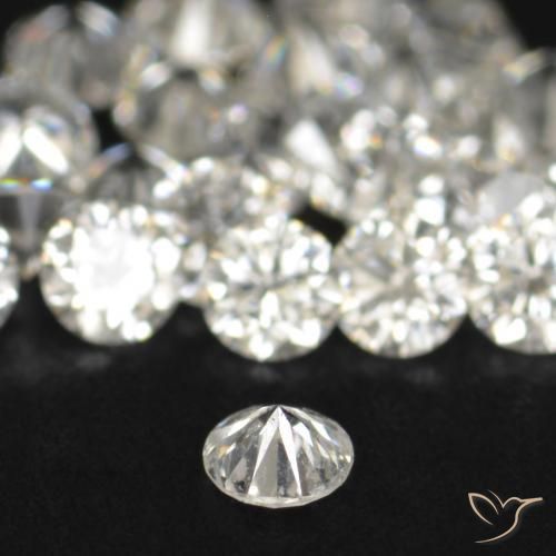 0,03 ctw natürlicher weißer Diamant, Rundschliff, VS-SI