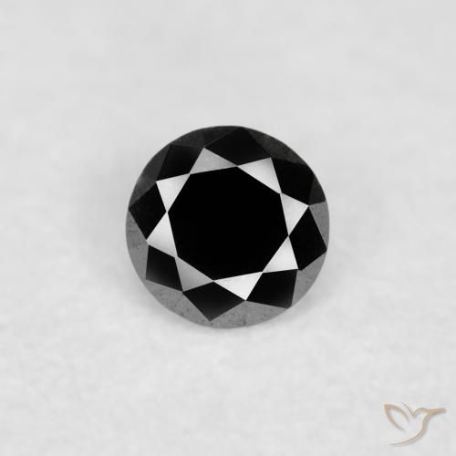 0.03ct Natürlicher Schwarz Diamant, Runden, Lichtundurchlässig, Photo A