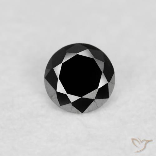 0.03ct Natürlicher Schwarz Diamant, Runden, Lichtundurchlässig