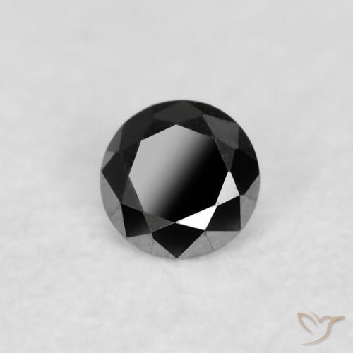 9,17 ctw natürlicher Schwarz Diamant, Runden, Lichtundurchlässig