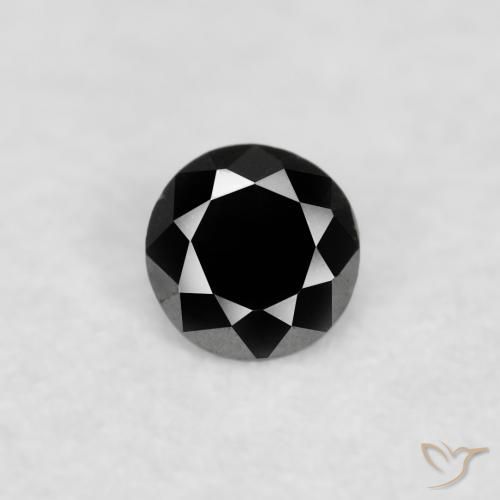 0.02ct Natürlicher Schwarz Diamant, Runden, Lichtundurchlässig