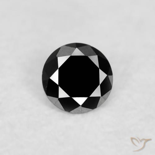 0.03ct Natürlicher Schwarz Diamant, Runden, Lichtundurchlässig