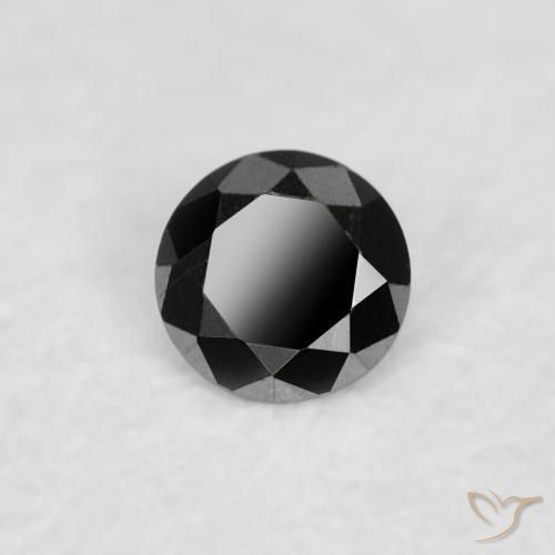 9,17 ctw natürlicher Schwarz Diamant, Runden, Lichtundurchlässig