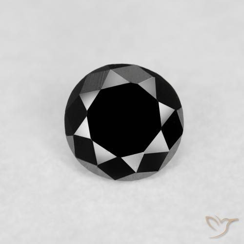 0.03ct Natürlicher Schwarz Diamant, Runden, Lichtundurchlässig