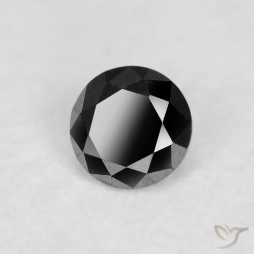 9,17 ctw natürlicher Schwarz Diamant, Runden, Lichtundurchlässig
