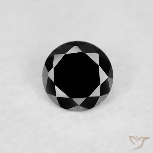 0.03ct Natürlicher Schwarz Diamant, Runden, Lichtundurchlässig