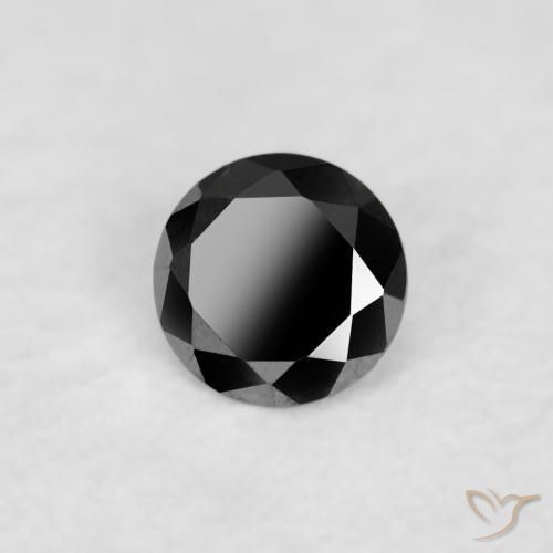 9,17 ctw natürlicher Schwarz Diamant, Runden, Lichtundurchlässig