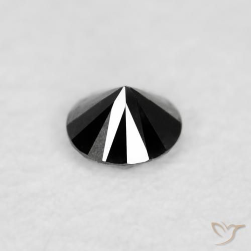 9,17 ctw natürlicher Schwarz Diamant, Runden, Lichtundurchlässig