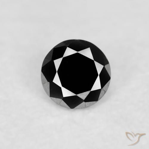 0.03ct Natürlicher Schwarz Diamant, Runden, Lichtundurchlässig