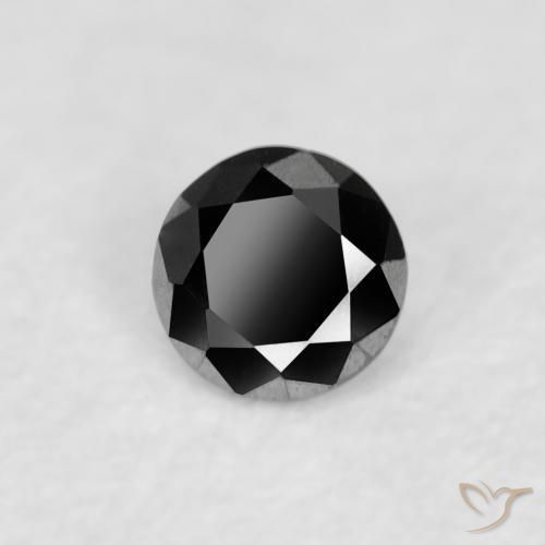 9,17 ctw natürlicher Schwarz Diamant, Runden, Lichtundurchlässig