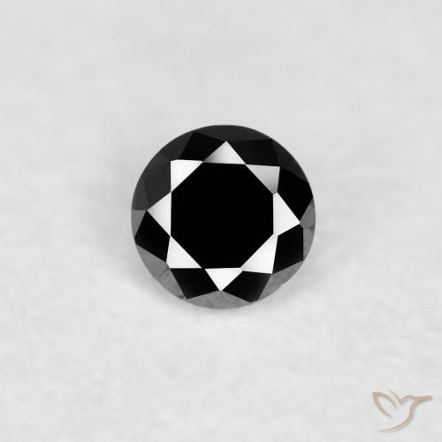0.04ct Natürlicher Schwarz Diamant, Runden, Lichtundurchlässig