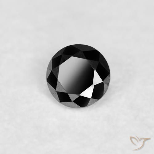9,17 ctw natürlicher Schwarz Diamant, Runden, Lichtundurchlässig