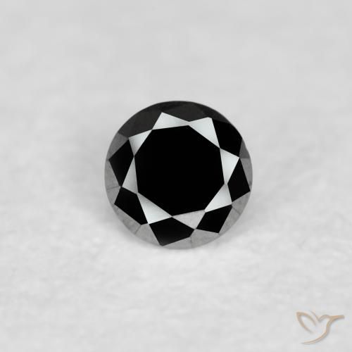 0.04ct Natürlicher Schwarz Diamant, Runden, Lichtundurchlässig