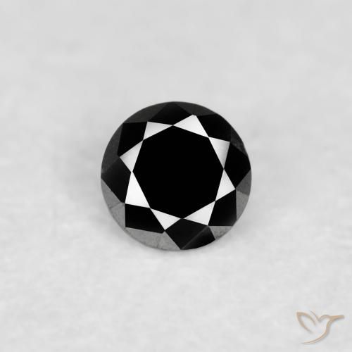 0.03ct Natürlicher Schwarz Diamant, Runden, Transparent
