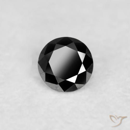 9,17 ctw natürlicher Schwarz Diamant, Runden, Transparent